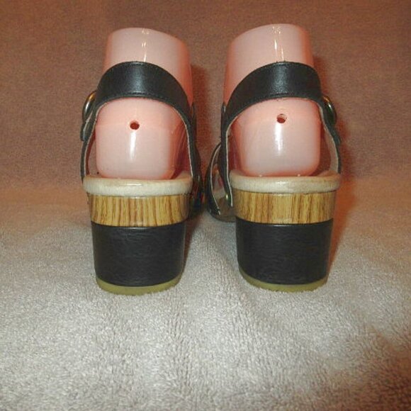 Dansko Mara Sandals Size 38 7.5 8 Leather Comfort Heel Ankle Strap Open Toe - Picture 11 of 14